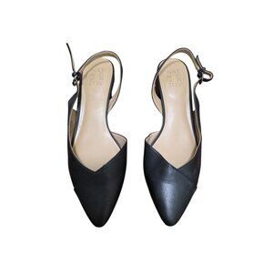 Naturalizer Frisco Women's Black Slingback Pointed Toe Low Heel Shoes Size 9W